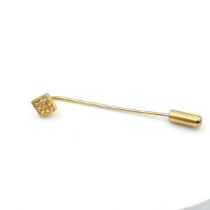 Vintage rhinestone square dainty stick pin